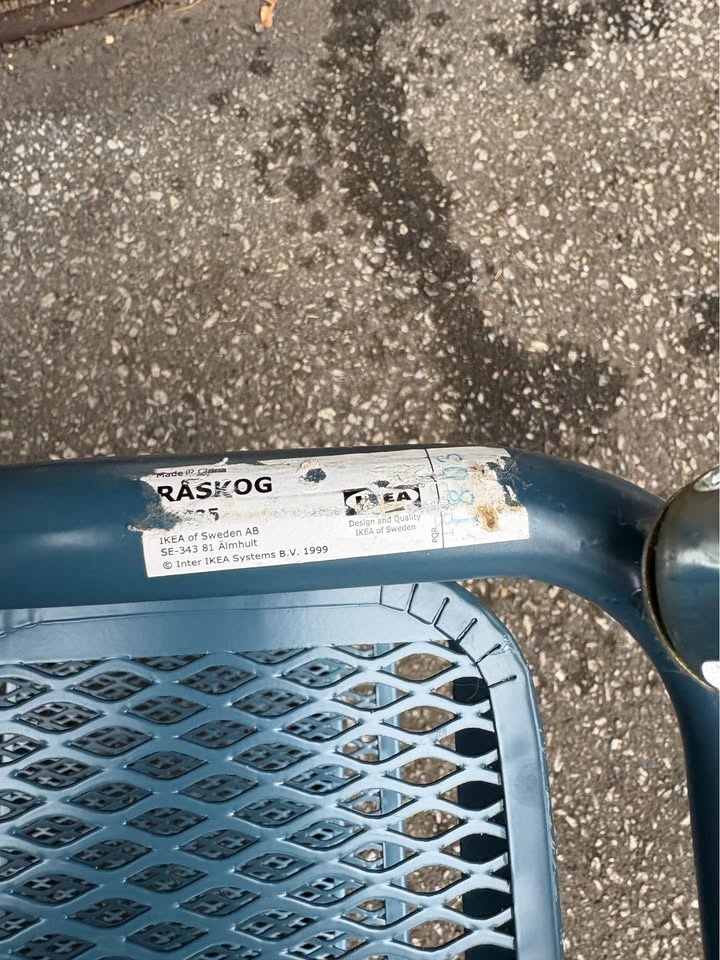 Ikea blue metal Raskog 3 shelf storage with wheels - photo 4