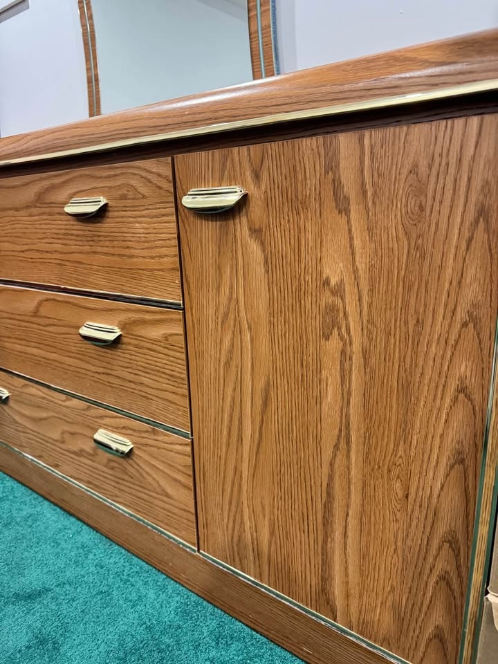 Wooden Dresser with Mirror - photo 3