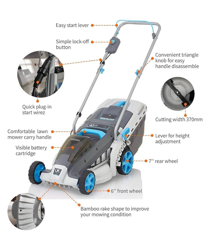 RB 40V 4AH Cordless Lawn Mower - photo 5