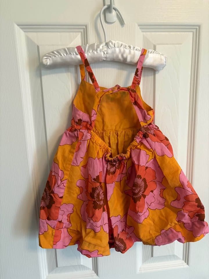 BabyGap 18-24M Baby Toddler Dress - Pink and Orange Peonies plus - photo 2
