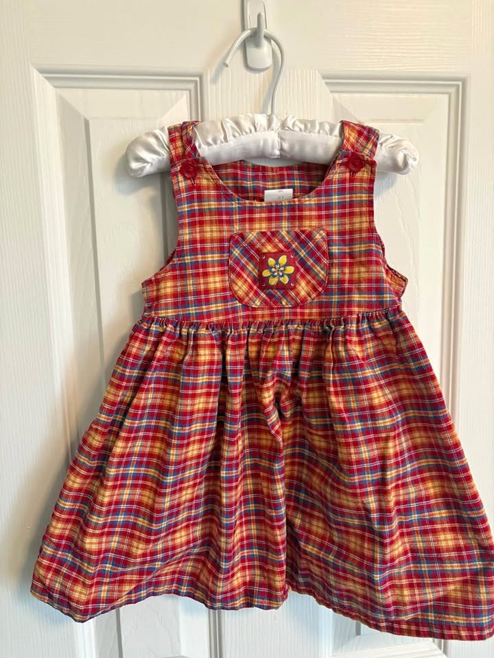 Vintage 18M Baby Toddler Plaid Sun Dress plus BabyGap Bloomers