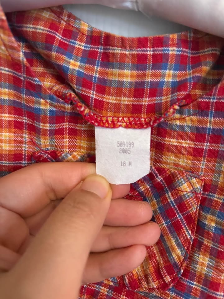 Vintage 18M Baby Toddler Plaid Sun Dress plus BabyGap Bloomers - photo 3