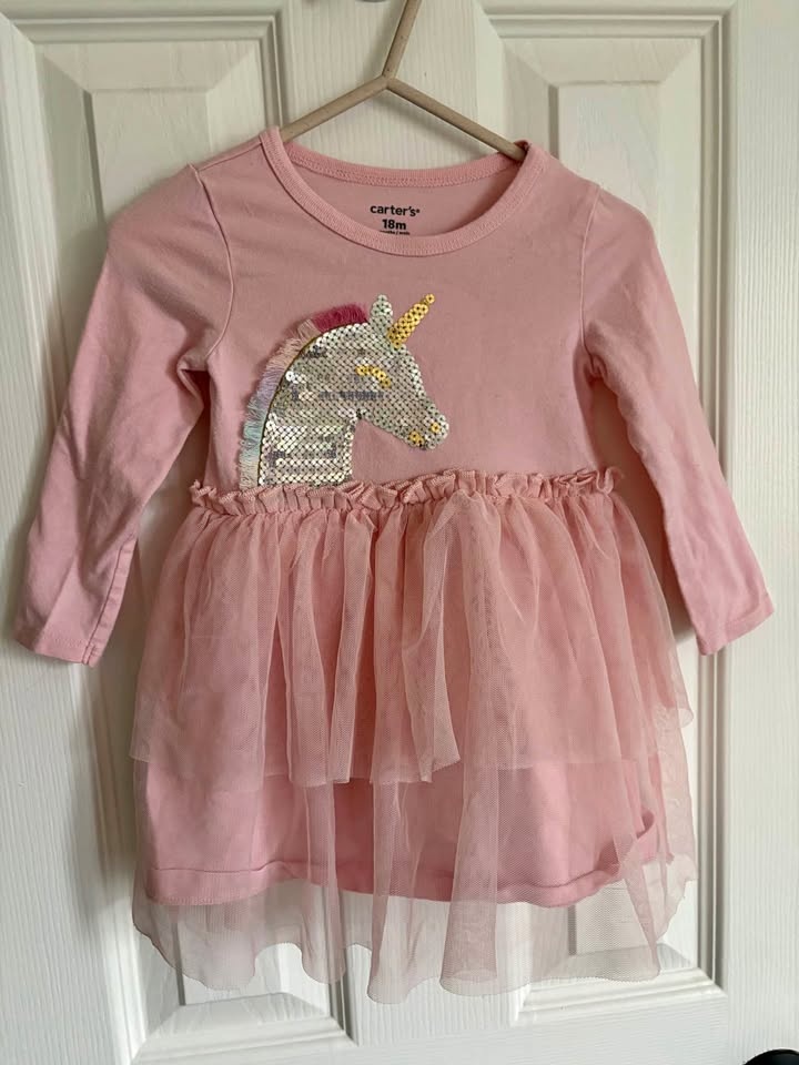 Carter’s 18M Baby/Toddler Pink Unicorn Dress