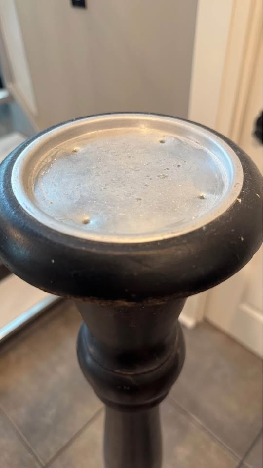 2 large wood candle holders - photo 4