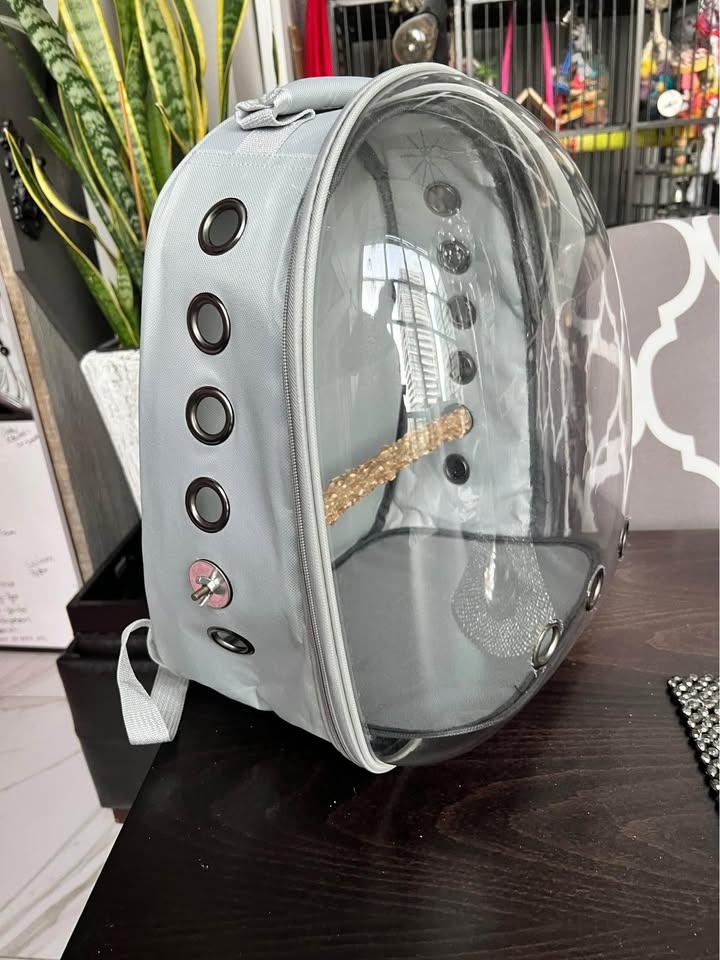 Bird Or Small Pet Travel Backpack bag With Clear window. Carrier