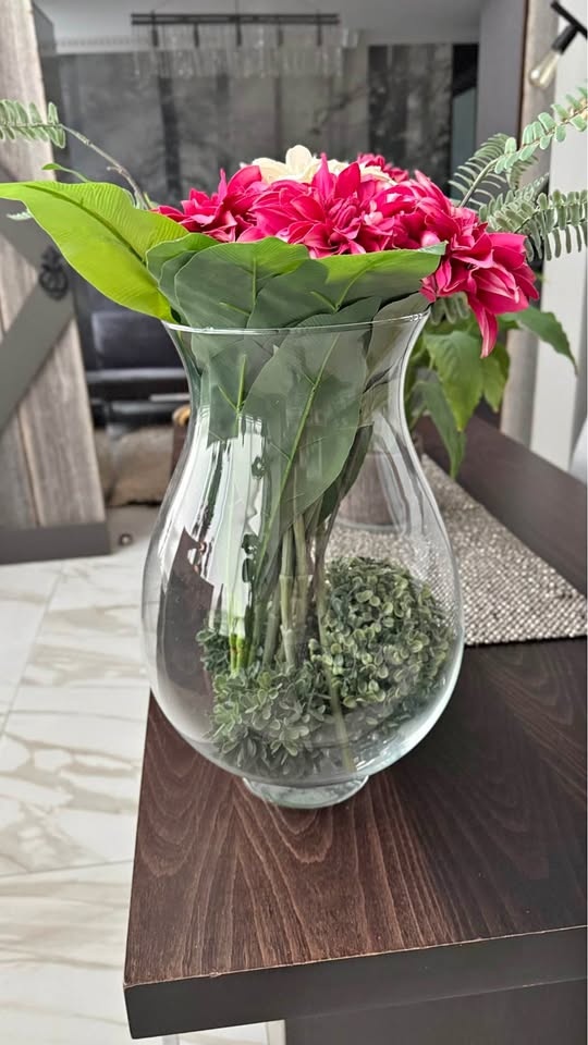 Large glass vase
