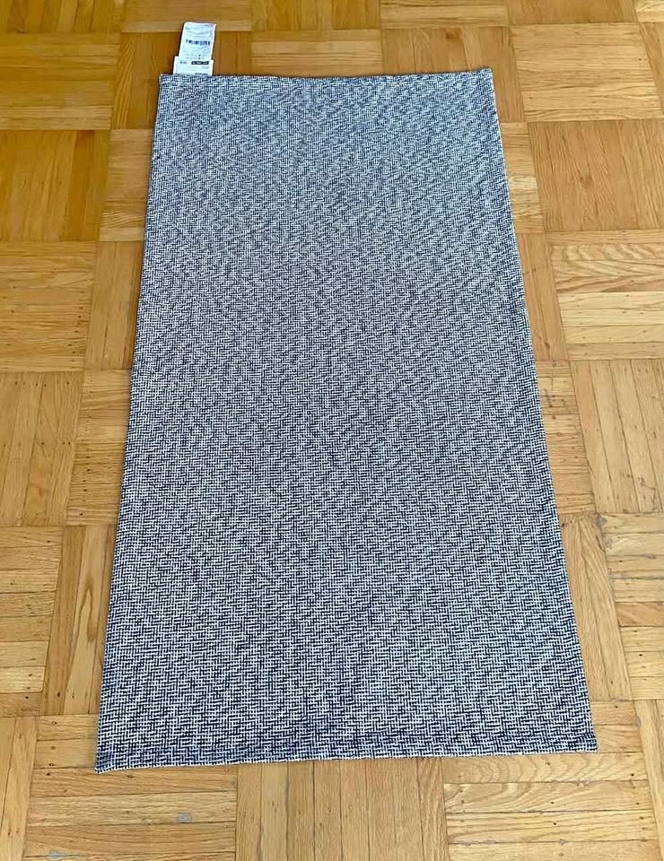 IKEA rug, flatwoven, black/natural