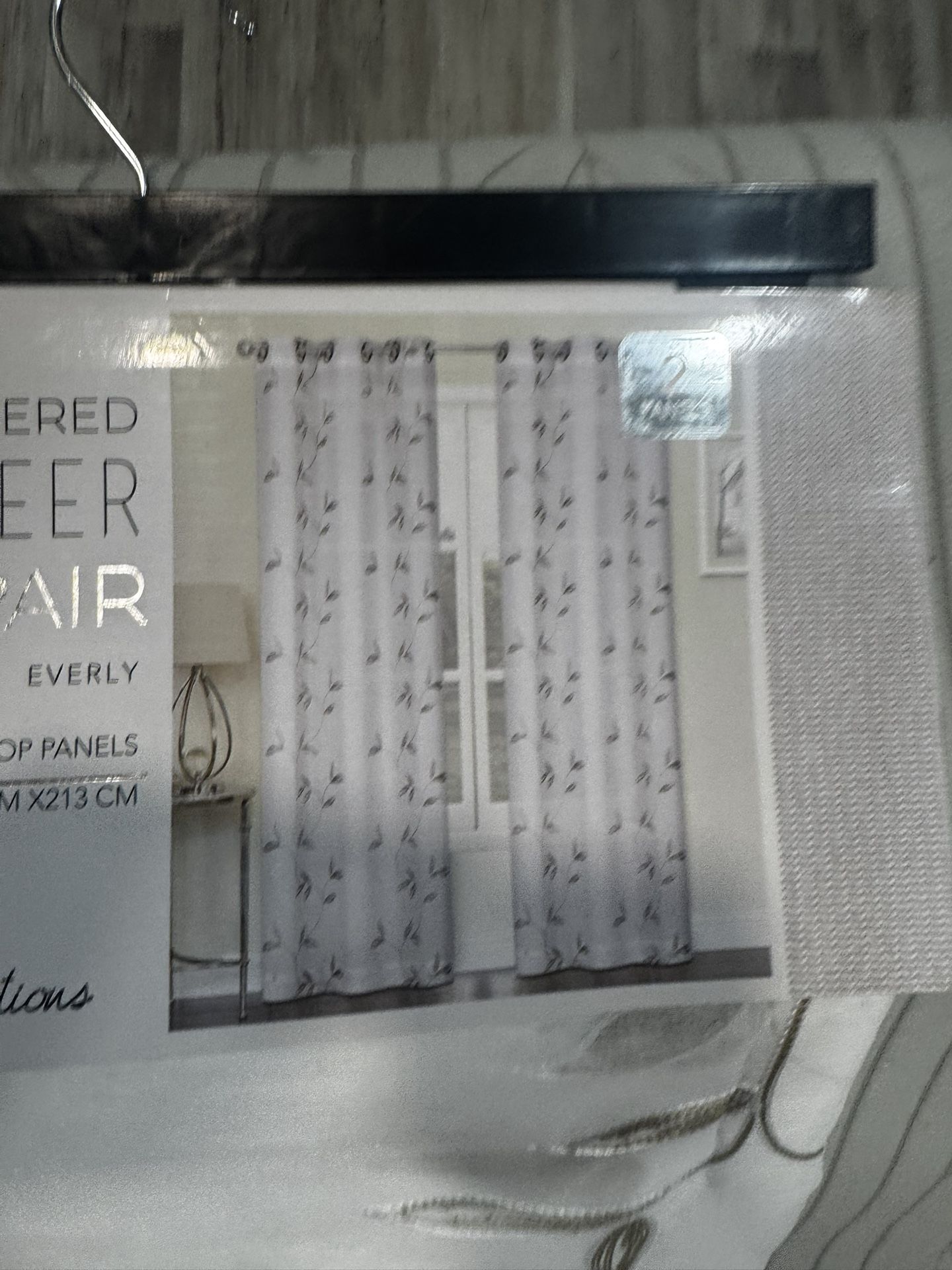 Regal Home Everly Embroidered Sheer Panel Pair