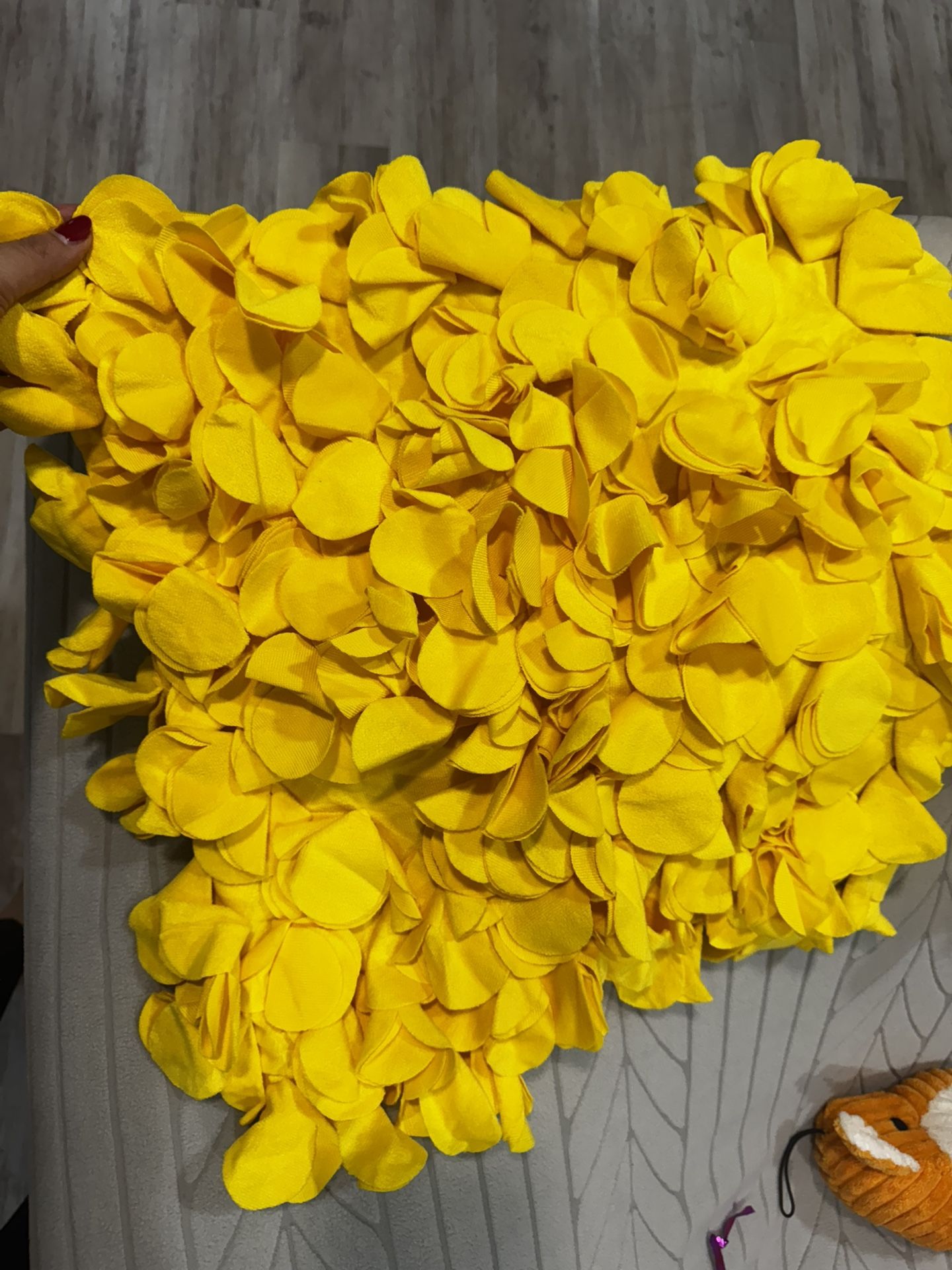 Bright Yellow Textured Petal Pillow Cover 16x 16 (4) - photo 3
