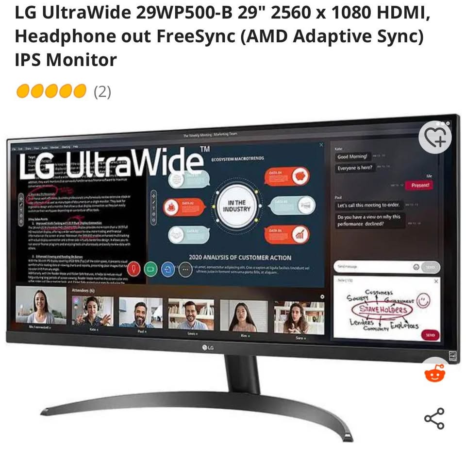 LG Ultrawide monitor 29 inch 29WP500-B Full Hd - photo 3