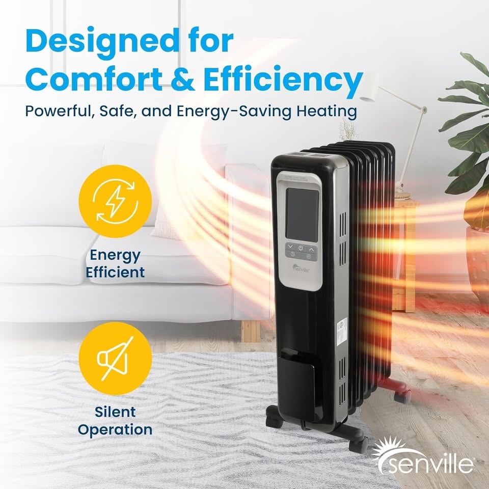 1500W Oil Filled Radiator Heater for Indoor - photo 2