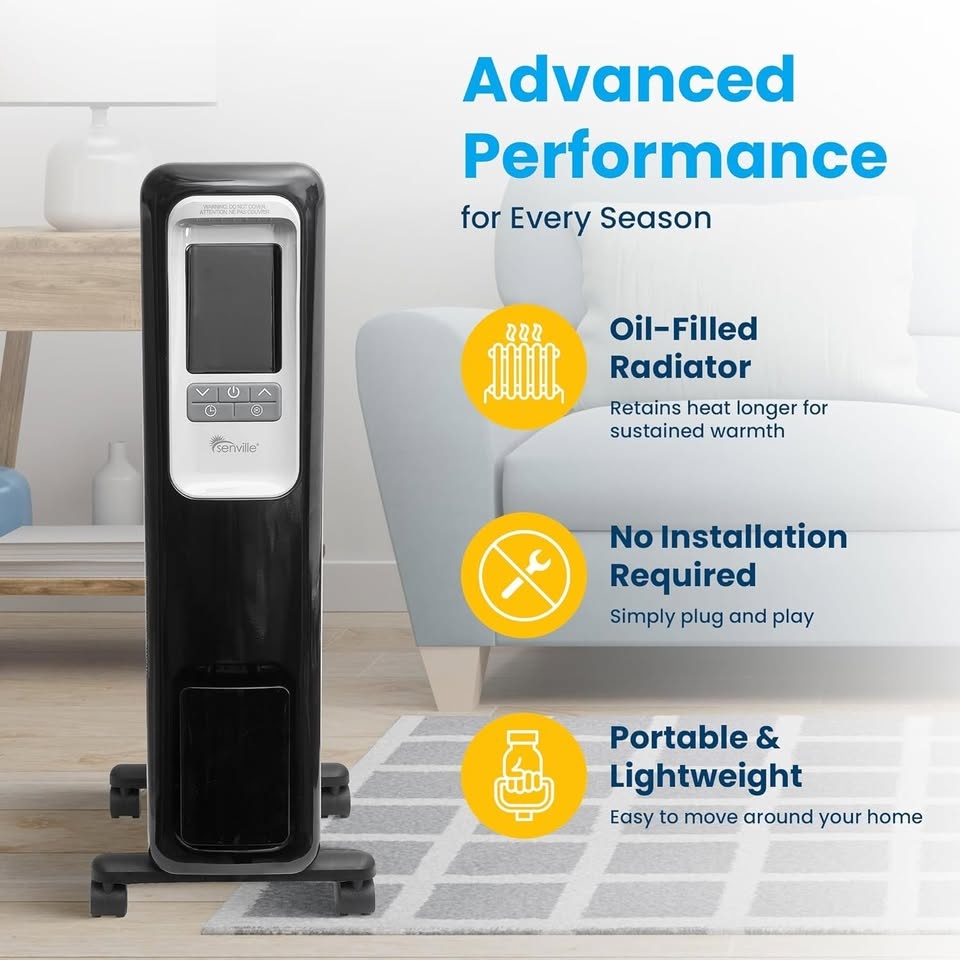 1500W Oil Filled Radiator Heater for Indoor - photo 4