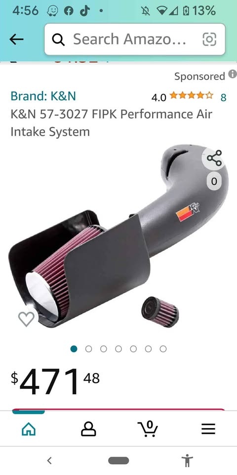 88/95 7.4 Chev/GMC TRUCK. K&N cold air intake and filter assembl - photo 5