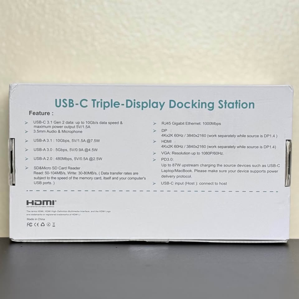 💻 USB-C Triple-Display Docking Station – Brand New - Open Box! 🚀 - photo 3