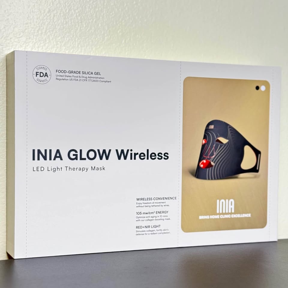 ✨ INIA GLOW Wireless LED Light Therapy Mask – Retail $130 | $110