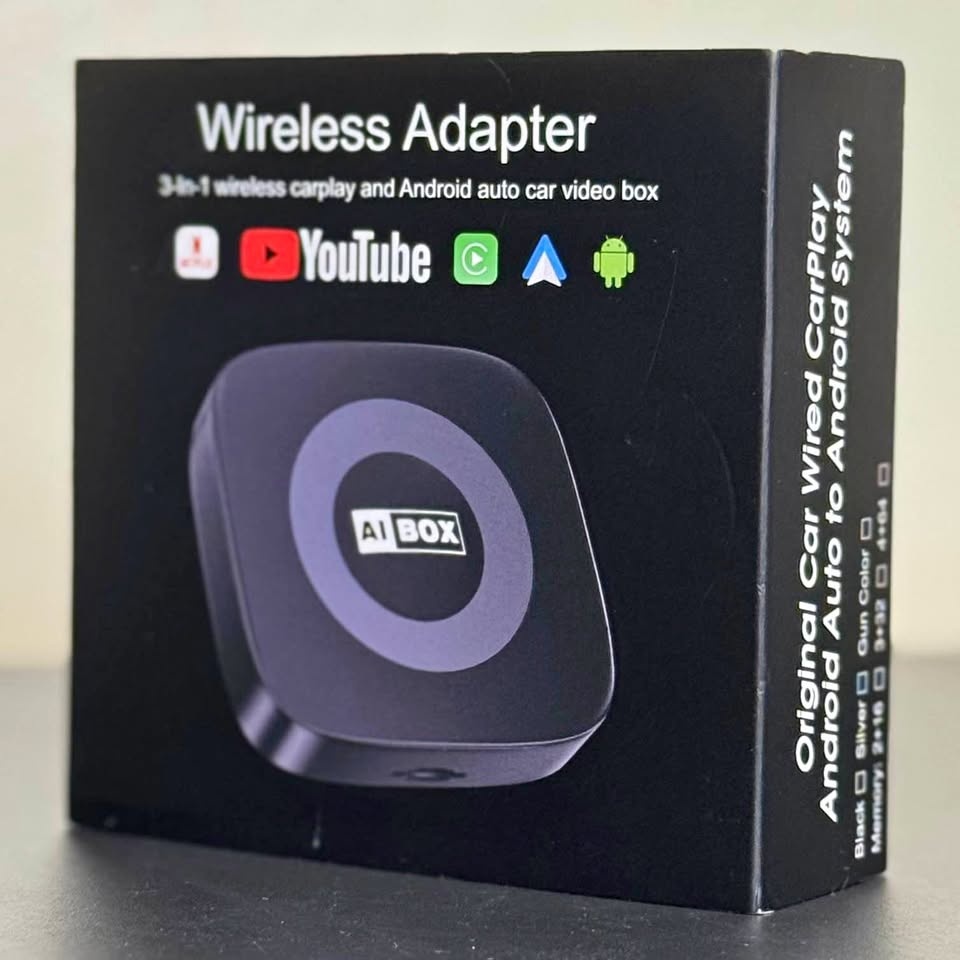 🚘📱 3-in-1 Wireless CarPlay & Android Auto Adapter