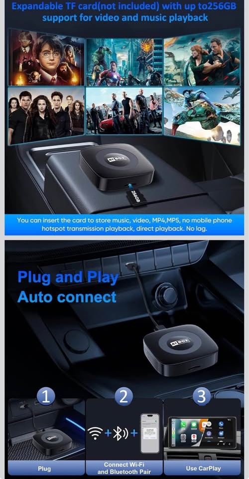 🚘📱 3-in-1 Wireless CarPlay & Android Auto Adapter - photo 4