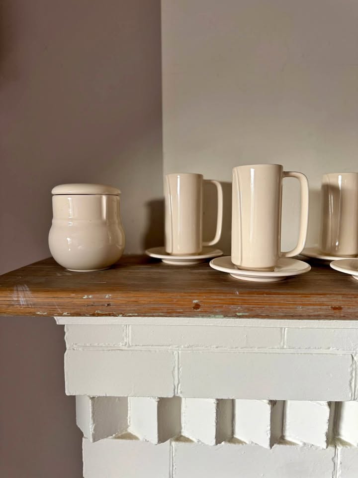 1980s Claudia Shuride Mug Set - MCM / Postmodern