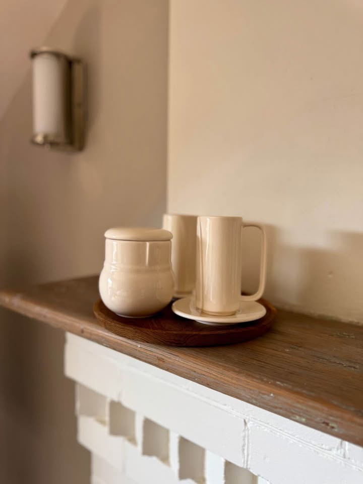 Wooden Serving Tray - Round Wood Platter - photo 2