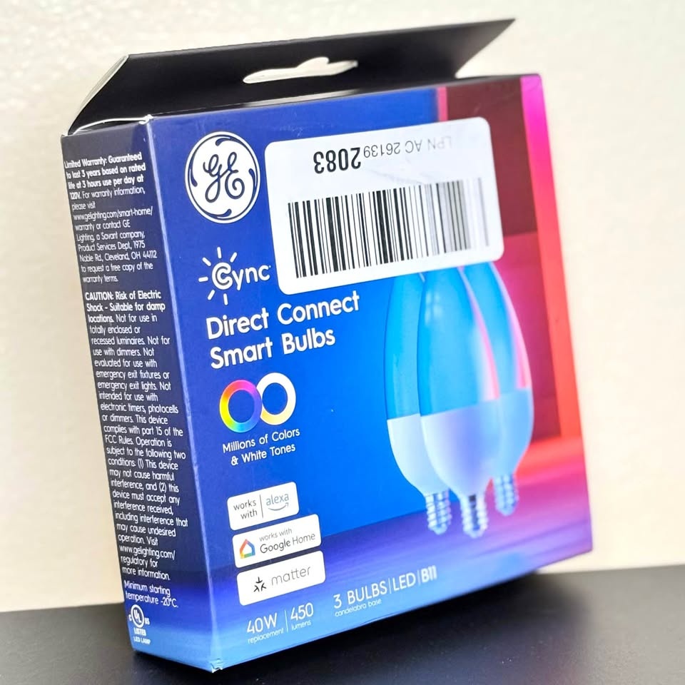 💡 GE Cync Smart LED Light Bulbs (3-Pack) – New & Sealed ✨