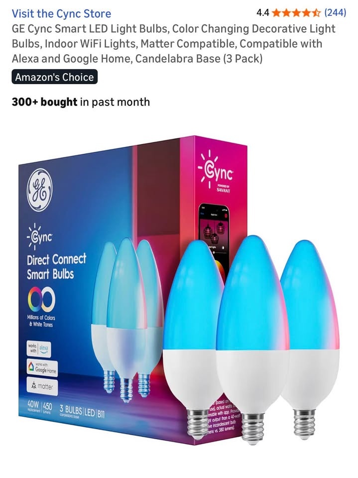 💡 GE Cync Smart LED Light Bulbs (3-Pack) – New & Sealed ✨ - photo 2