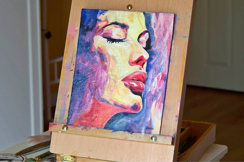 Oil Painting Portrait on Canva Panel