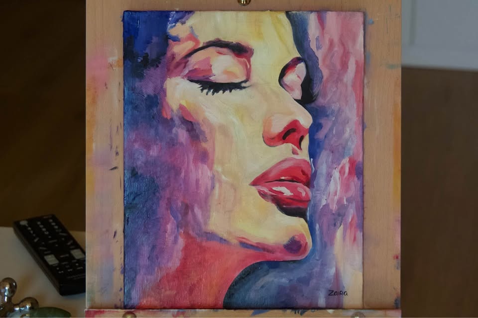 Oil Painting Portrait on Canva Panel - photo 2