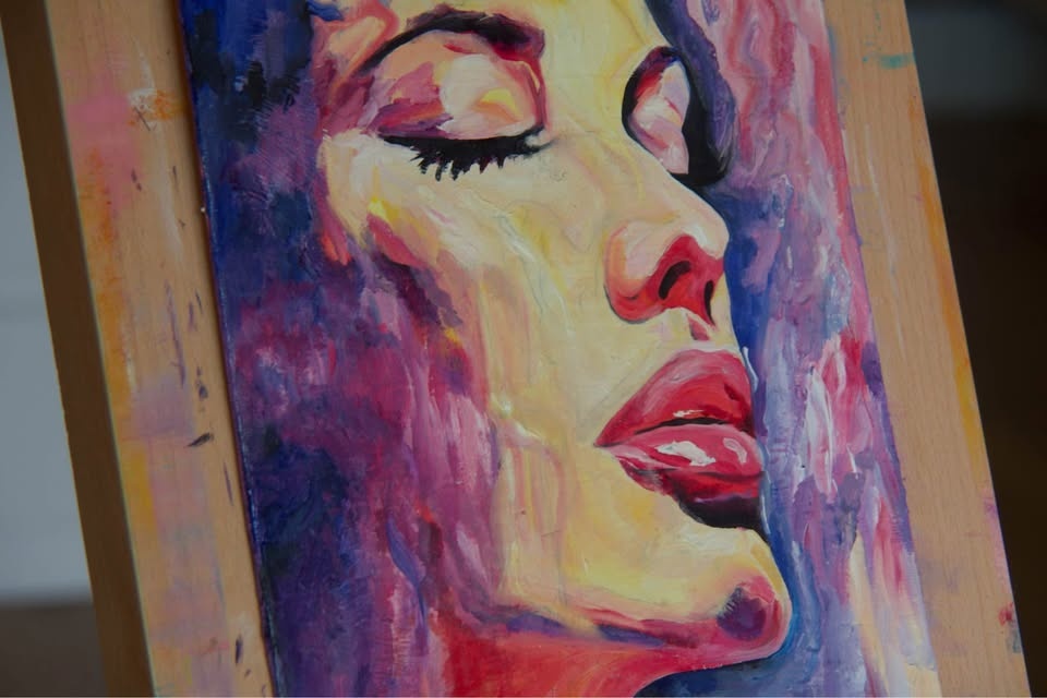 Oil Painting Portrait on Canva Panel - photo 3