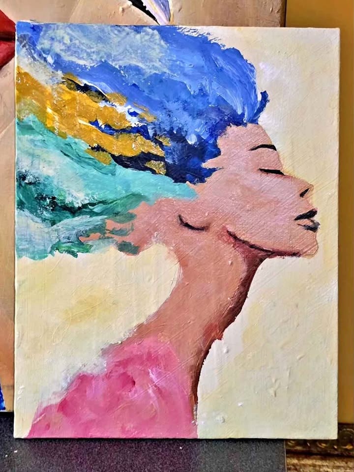 ACRYLIC PAINTING WOMAN