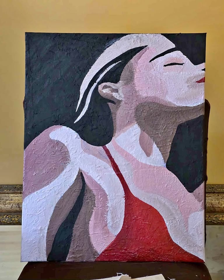 WOMAN ACRYLIC PAINTING