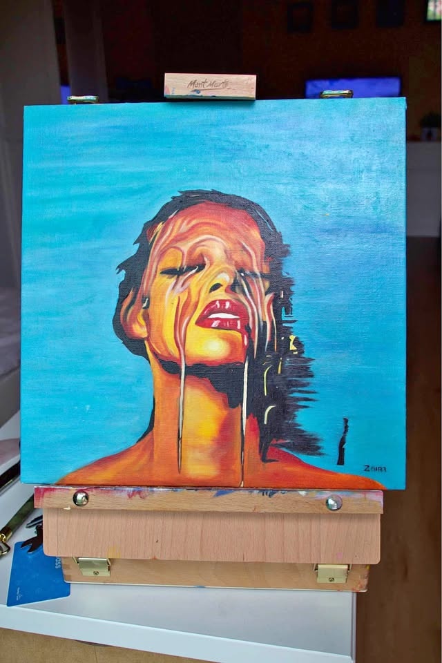 Oil Painting Portrait on Canva Panel