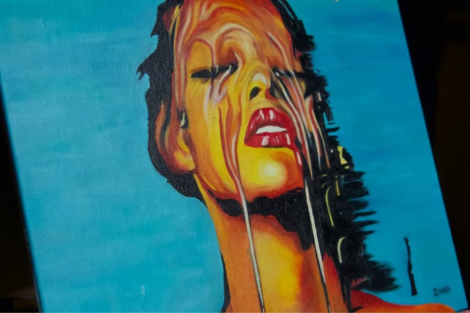 Oil Painting Portrait on Canva Panel - photo 3