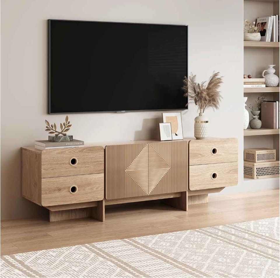 Brand new TV stand and coffee table oak - photo 3