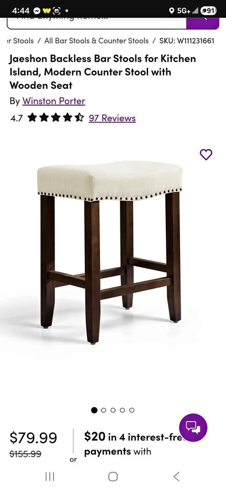 Set of 4 brand new barstools