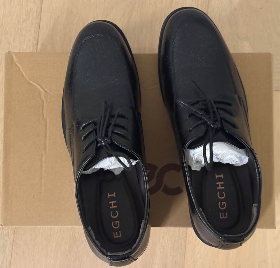 Men's Black Leather Derby Shoes (250mm) - photo 2