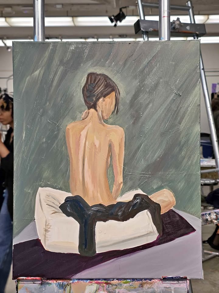 WOMAN ACRYLIC PAINTING