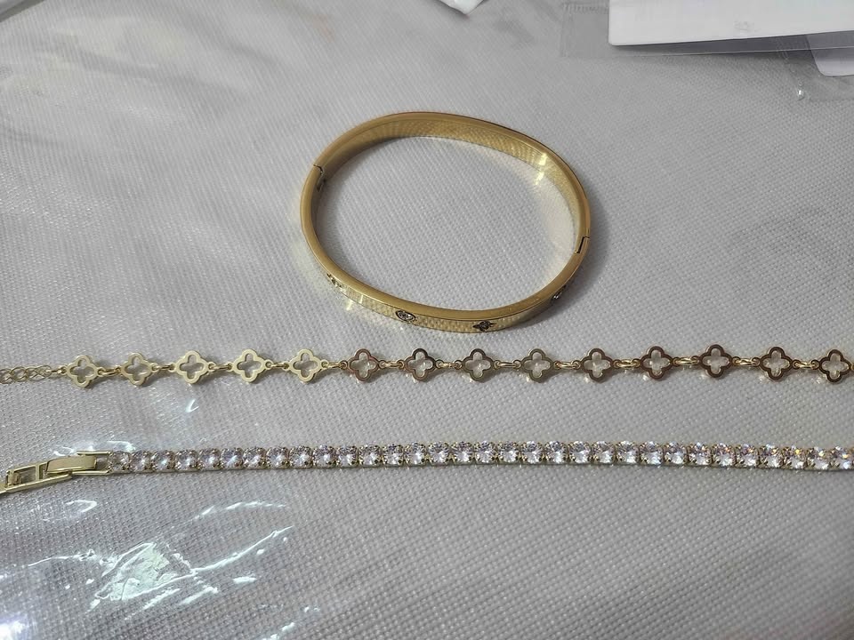 💛 Elegant Gold-Tone Bracelet Set (3 Pieces) 💛 - photo 3