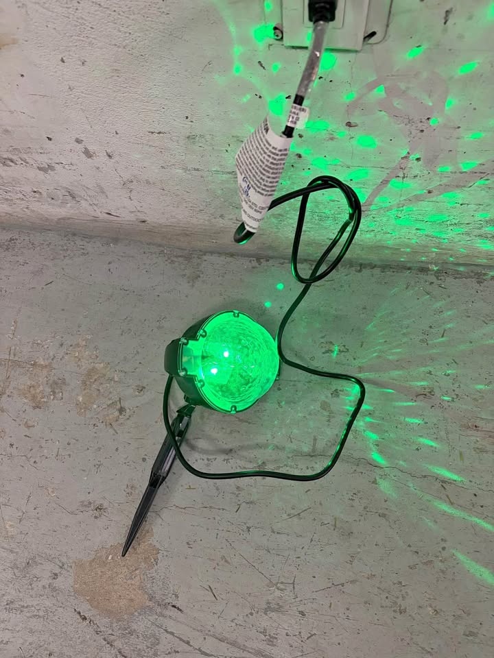 Green LED Outdoor Projector Light with Ground Stake