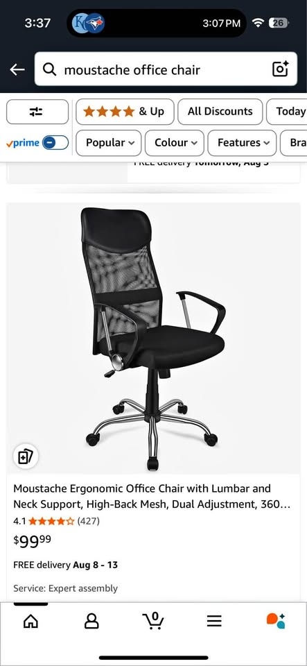 Moustache Ergonomic chair
