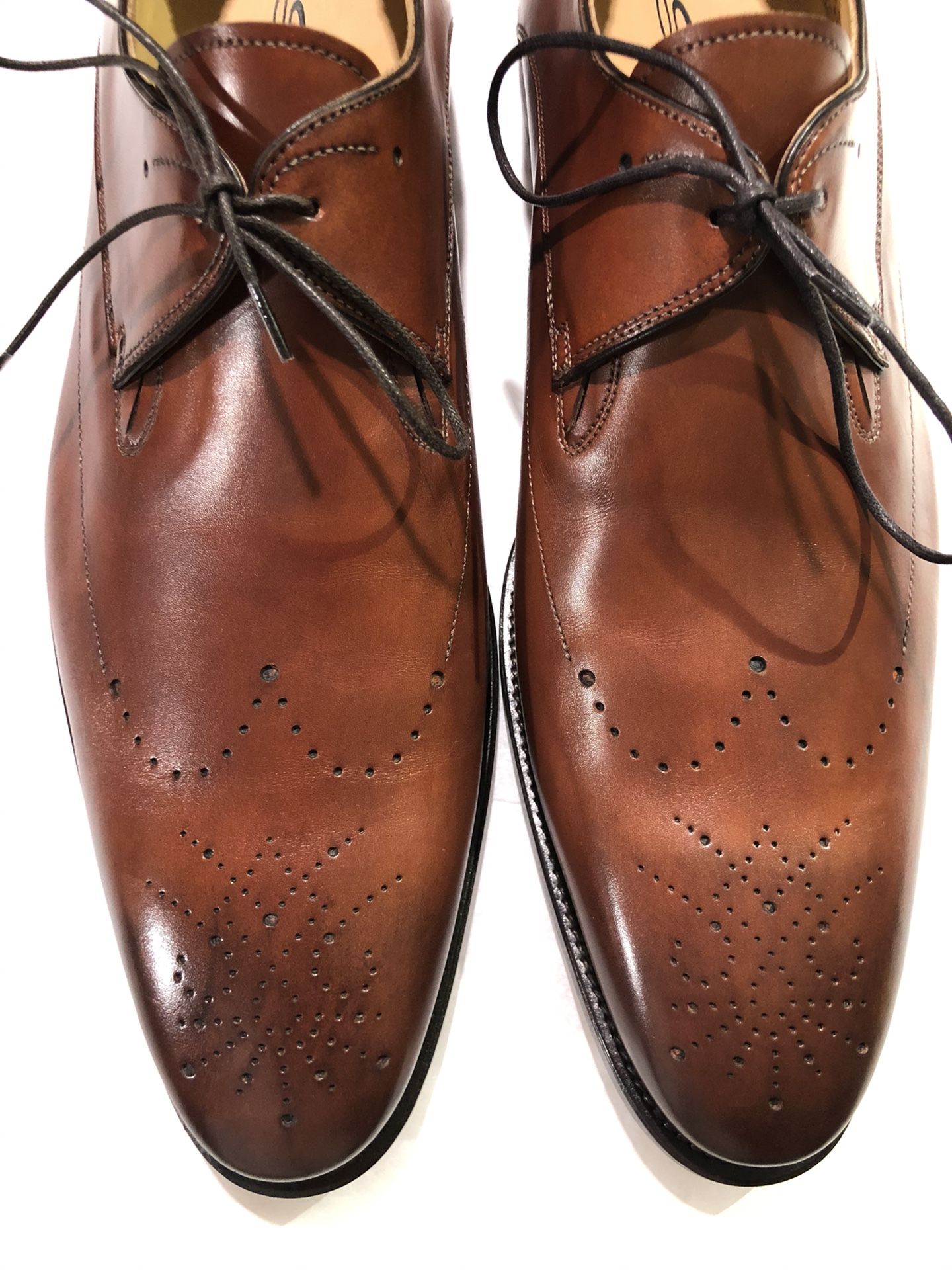 SANTONI MEN DERBY LACE UP SHOES SIZE: 11.5 - photo 4