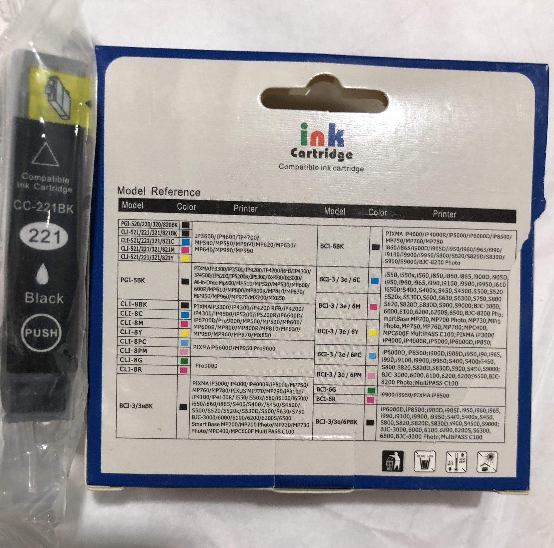 Canon ink CC-221BK C-221 BLACK INK CARTRIDGE - photo 2