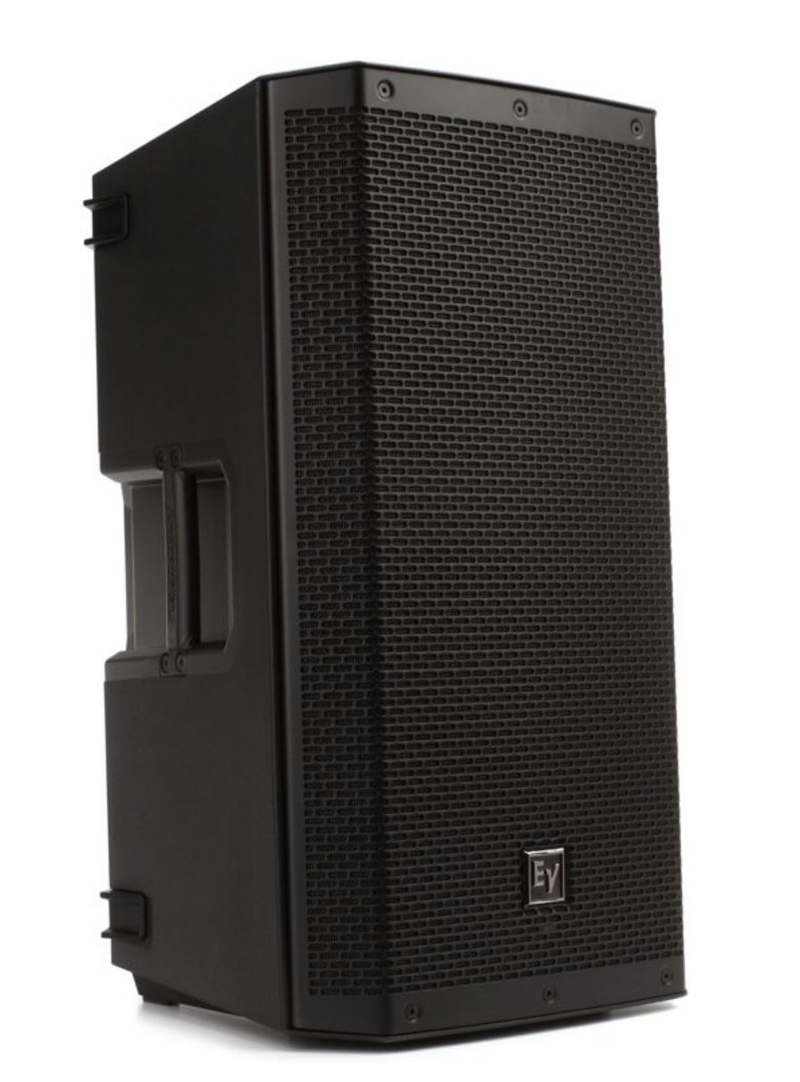Electro Voice EV ZLX-12p speakers with covers