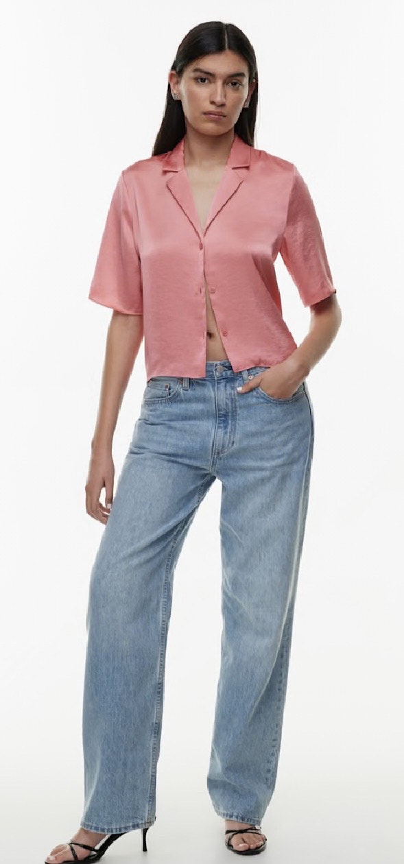 Aritzia Beso Satin Shirt Sz XS - photo 3