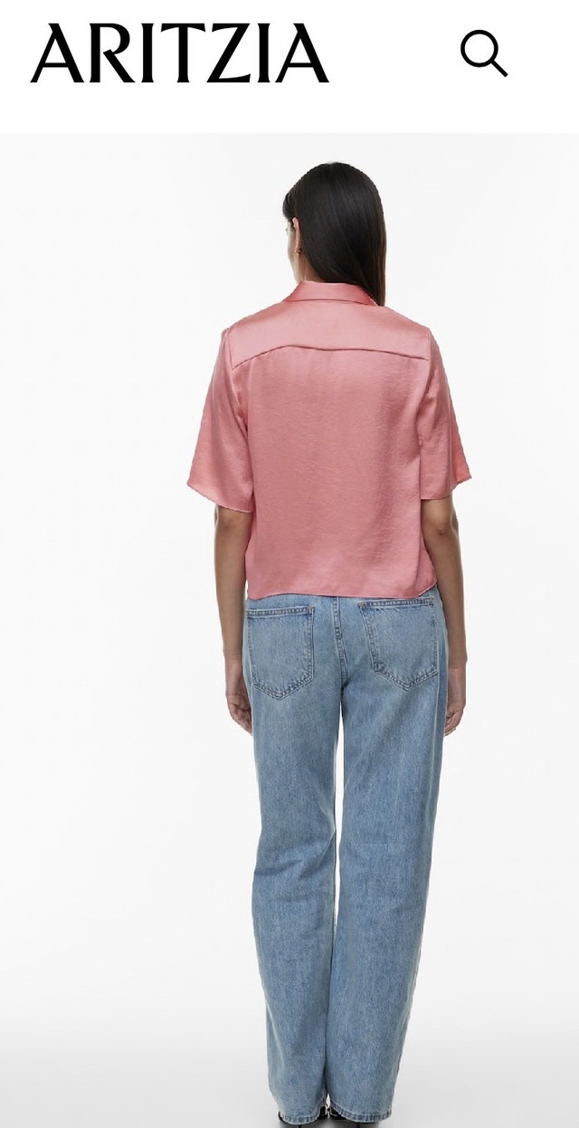 Aritzia Beso Satin Shirt Sz XS - photo 5