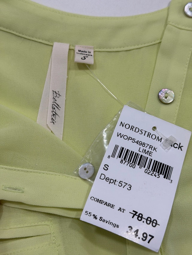 NEW Nordstrom Bellatrix Lime Top Sz S - photo 2