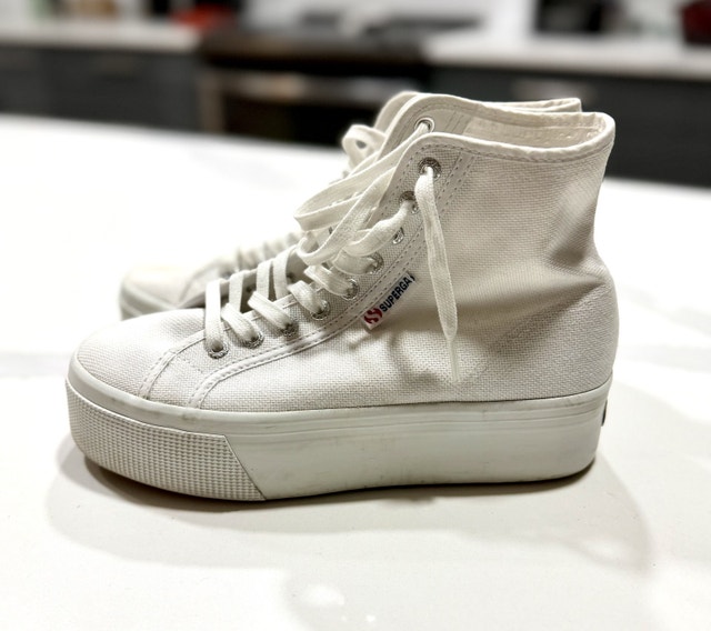 Superga Hi- Top Platform Sneakers Sz 39 - photo 4