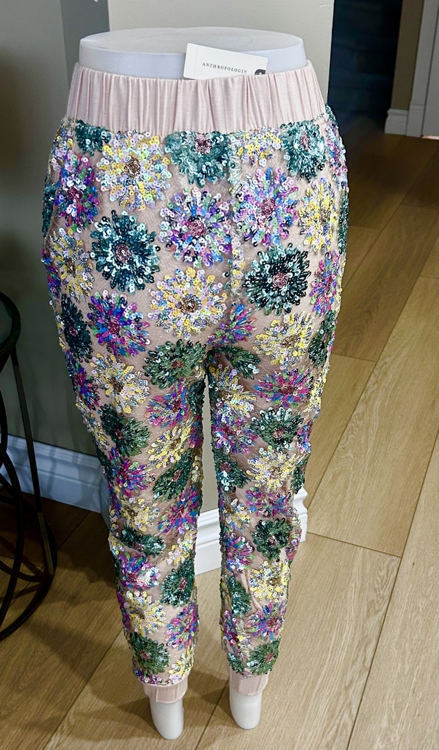 Anthropologie Rose & Tyrie Sequin Pants Sz XS - photo 2
