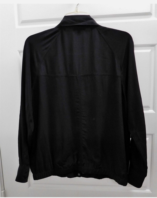 Eileen Fisher 100% Silk Bomber Jacket Sz S - photo 3