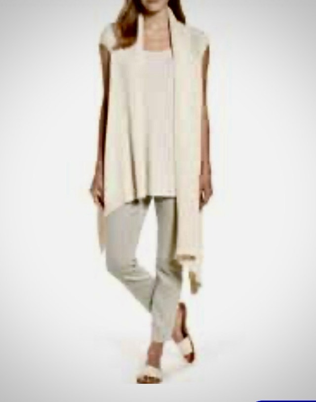 Eileen Fisher Organic Cotton Vest Sz XS
