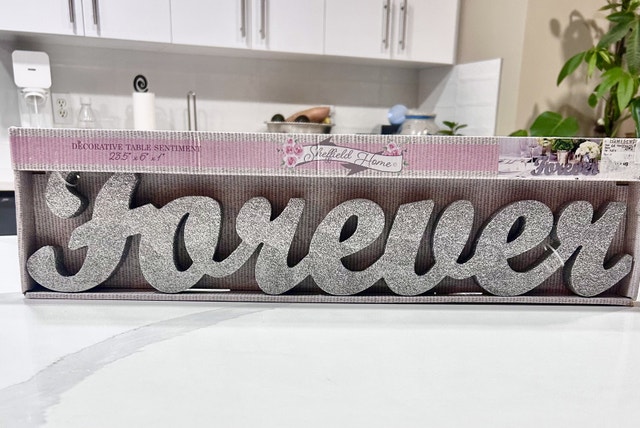 Decorative Table Sentiment “Forever”